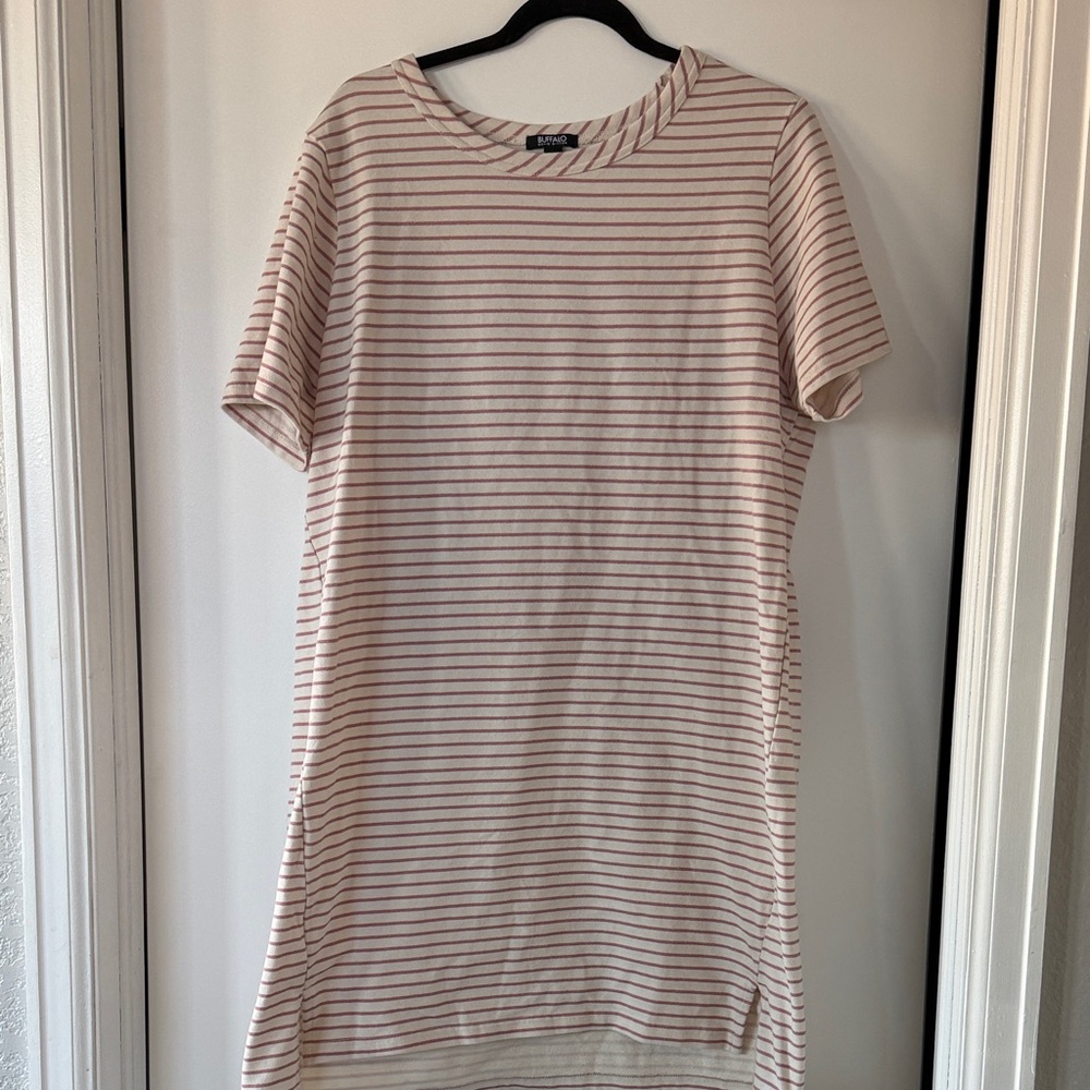Buffalo David Bitton Red and Cream Striped Top